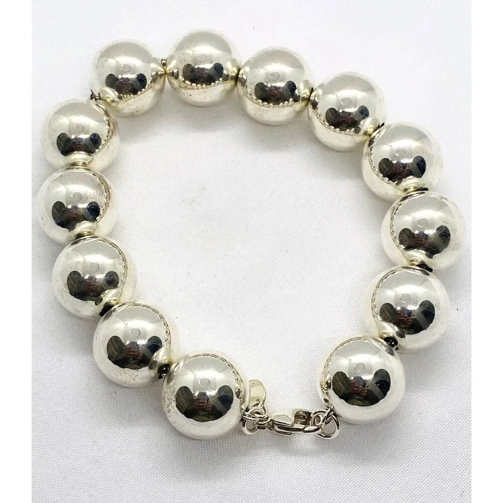 Tiffany & Co Sterling Silver 925 Hardwear 14MM Bead Bracelet - Picture 3 of 6